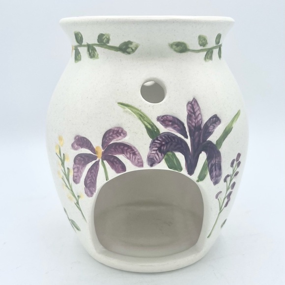 Village Candle Wildflowers Simmer Pot Wax Bar Melter Spring 5” EUC Embossed - Picture 1 of 6